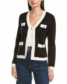 Bruno Magli Wool Cardigan - màu đen - Xem 2