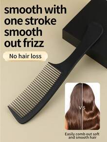 Black Large Toothed Comb, Wide Toothed Comb, Hair Salon Special Inner Buckle Plastic Anti-Static Pear Blossom Head Hair Comb, Smooth Hair Thick Comb