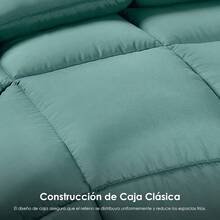 NOVANGUA Edredon Acolchado Duvet SuaveEdredón de Pluma con 4 agarraderas en Las Esquinas Ultra Suave y Reversible para Cualquier Temporada Doble Costura Transpirable Apto para Lavadora - verde - Ver 7