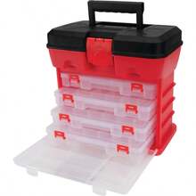 Tool Organizer/TrayPerformance Tool - Caja de herramientas con sistema de estantes de plástico W54042 con 4 organizadoresTool Organizer/Tray - RojoNegroTransparente - Ver 4