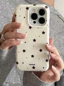 Funda de teléfono con textura de lámina de carey vintage negro y marrón compatible con iPhone 16 Pro Max, Apple 15, Soft Shell 14 New Model, 12 Pro, 13 Pro Max, cubierta protectora antichoque para mujeres - Blanco - Ver 2