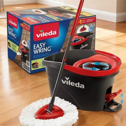 Spin Mop And Bucket System, Foot Pedal Microfiber Floor Cleaning KitSpin Mop And Bucket System, Foot Pedal Microfiber Floor Cleaning Kit