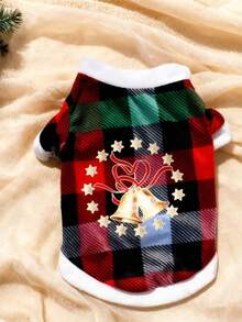 1 قطعة ملابس عيد الميلاد للكلاب والقطط الصغيرة، كنزة صوفية من الفليس والشيربا بطبعة قصب السكر، ملابس علوية أليف للأعياد للجراء والسلالات الصغيرة. ملابس عيد الميلاد للكلاب والقطط. إكسسوار عيد الميلاد للحيوانات الأليفة