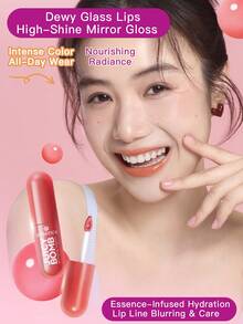 Essence Juicy Bomb Plumping Lip Gloss - 01 Milky Mocha + 04 Peach Blossom - 01 Milk Salt Red Bean Paste + 04 Peach Blossoms - View 4