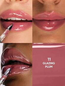 JUDYDOLL Ice Watery Lip Gloss-Gen 2 Shiny Mirror Lip Gloss, Moisturizing & Nourishing Essence, Long-Lasting - 11 Glazing Plum - View 6