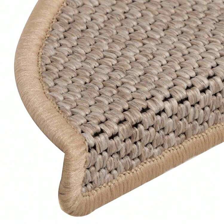 vidaXL 15 Stück Selbstklebende Treppenmatten Aus Sisal, 56x17x3 Cm, Hellbeige - Beige - View 7