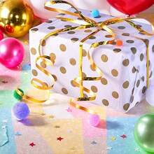 1 Roll, 250 Yards Shiny Laser Ribbon, Metallic Curly Ribbon, Suitable For Wedding, Holiday Supplies, Wedding Decoration, Birthday, Christmas, Easter, Flower Decoration, Flower Wrapping, Meets Various Decoration Needs, Battery-Free - Laser Rose Gold - View 5