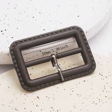 10pcs/Set Japanese Style Buckle, High-End Coat/Jacket Rectangular Waist Belt Buckle, Faux Leather 3-Prong Adjustable Buckle, Black & Coffee, All Season