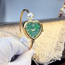 1pc Women's Square Rhinestone Slim Bangle Watch,Elegant Fashionable Minimalist High-End Luxury Quartz Watch