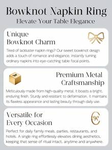 1 Set Cincin Serbet Pita Dua Lapis Emas, Bahan Logam, Dekorasi Meja Elegan, Cocok Untuk Pesta Makan Malam dan Acara - Emas - View 3