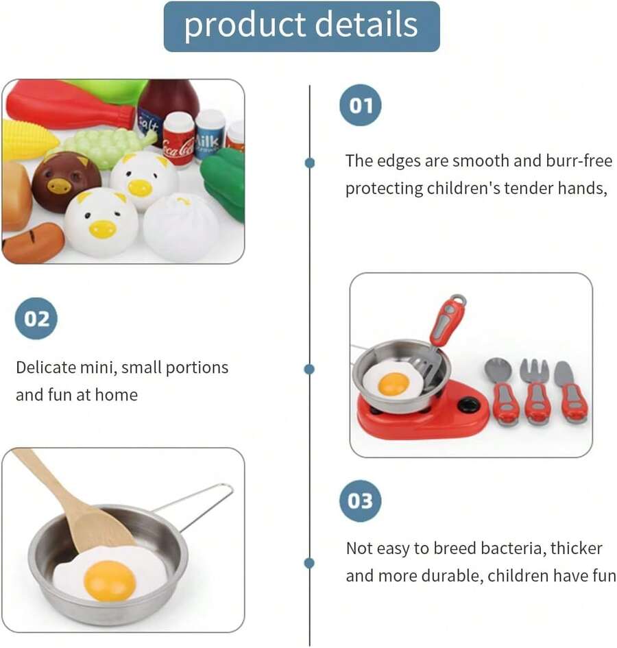 ¡RecomendadoJuguete de Cocina con Utensilios, Olla de Sopa y Cocina a Gas, Cubiertos, Cesta de la Compra - Regalo de Aprendizaje para Niñas y Niños Mayores de 3 Años¡Top de Temporada - 1 - Ver 1