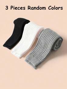 3条装婴儿连裤袜，麻花针织打底裤，柔软保暖，新生儿裤型，婴儿日常秋冬必备加厚连裤袜，万圣节圣诞节礼物 - 彩色 - 查看 8