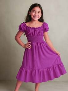 Kit 2 pçs Vestido infantil Menina Ciganinha e Juvenil Linha Premium Vestido Infantil Vermelho vestido branco Infantil - Azul - Visão 3