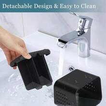 Black Toothbrush Holders For Bathrooms,  Electric Toothbrush And Toothpaste Holder, 4 Slots Tooth Brush Holder For Bathroom Countertop Organizer (Black){Inchcolor_nameinch:InchBlackinch} - 黑色 - 查看 5