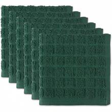 Basic Terry Solid Windowpane Dishcloth Set, 12x12, Red, 6 Piece, 2025 - Green - View 1