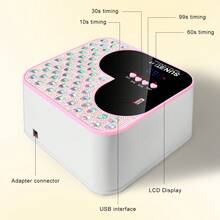 Đèn LED UV làm khô móng tay, trang bị 45 bóng LED và cổng USB, máy sấy móng tay gel chuyên nghiệp 4 chế độ với đá lấp lánh, đèn làm khô móng tay gel chất lượng salon, món quà lý tưởng cho Lễ Tạ ơn, Ngày Valentine, Sinh nhật, Giáng sinh (Sử dụng tại nhà và salon) - Xem 3
