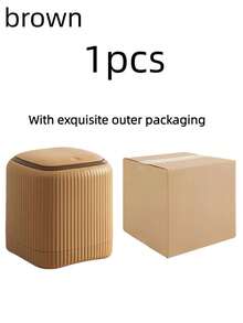 Multi-Functional Desktop Plastic Storage Bucket, Fashionable Mini Trash Can, Mini Trash Can With Lid - Detachable Small Trash Can, Small Plastic Trash Can, Pop-Up Countertop Garbage Basket, Suitable For Bathroom, Office, Kitchen, Bedroom, Desk, Coffee Table, Office, Car. Multiple Colors Available