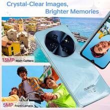 OUKITEL C5 Smartphone (Unlocked), 16GB RAM + 128GB ROM, 6.52" Screen, 5000mAh Battery, Android Smartphone, 13MP Camera, Unlocked, Dual 4G SIM/Face ID/OTG/3.5mm Jack - Hồng - Xem 4