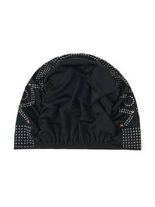 Gorro turbante suave para mujer con brillo - Pañuelo islámico elegante, gorro elástico y ajustable para mujeres musulmanas, bodas, eventos cotidianos y formales - Tocado musulmán de lujo en negro/gris/azul/rojo/blanco/beige/marrón