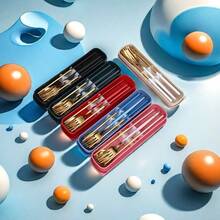 A Set Of Stainless Steel Portable Tableware - Reusable Utensil Set, Stainless Steel Portable Tableware Set With Storage Case - Includes Fork, Spoon And Knife - Ideal For Travel And Camping