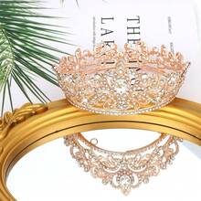 CIEHER Rose Gold Mini Crown Princess Tiara Birthday Wedding Cake Decoration{Inchcolor_nameinch:InchRoseGoldinch} - 玫瑰金色 - 查看 6