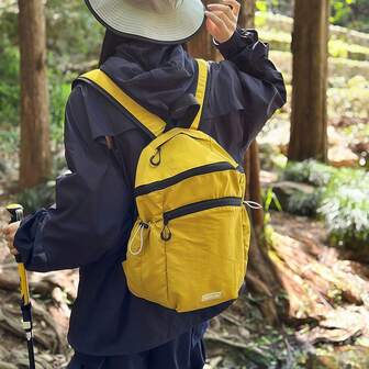 1 pieza Bolsa plegable ligera para hombre y mujer para uso al aire libre - Bolsa compacta para senderismo, transporte y viaje con accesorios acolchados, cierre de cremallera de alta calidad y durable, bolsa diaria neutra, adecuada para escuelas, campamento y senderismo