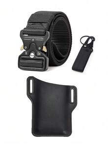 1/3 Men's Tactical Waist Belts, Special Forces Outdoor Pants Belts Military Style, Hiking, Rigging, Net Gun, Outdoor Waist Hanging Leather Phone Bag PU Phone Waist Bag Leather Cover, Outdoor Gardening Construction Site Work Phone Bag, Heavy-Duty Quick Release Metal Buckle Great Travel Convenience Old Money Vintage Autumn/Fall Urban Outfit Classic Christmas Winter Fashion Daily Men Boyfriend Gift - Multicolor C - View 14