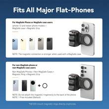 Tay cầm chụp ảnh từ tính TELESIN Fun Shot kiểu DSLR dành cho điện thoại, kèm nút chụp không dây có thể tháo rời, giá đỡ điện thoại tiện dụng. - Đen Không có ánh sáng - Xem 11