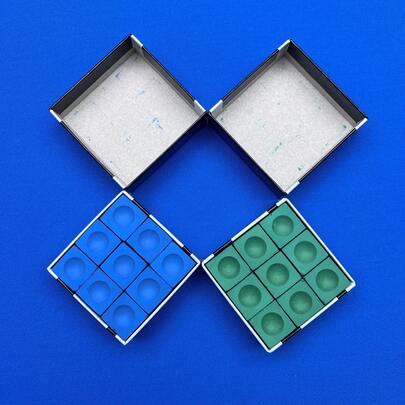 8000 Grit oljebaserad snookerkrita, 9 st/ask, 18A nano fint pulver, halkfri, långvarig, kraftfull spinnkontroll, rekommenderas av professionella spelare