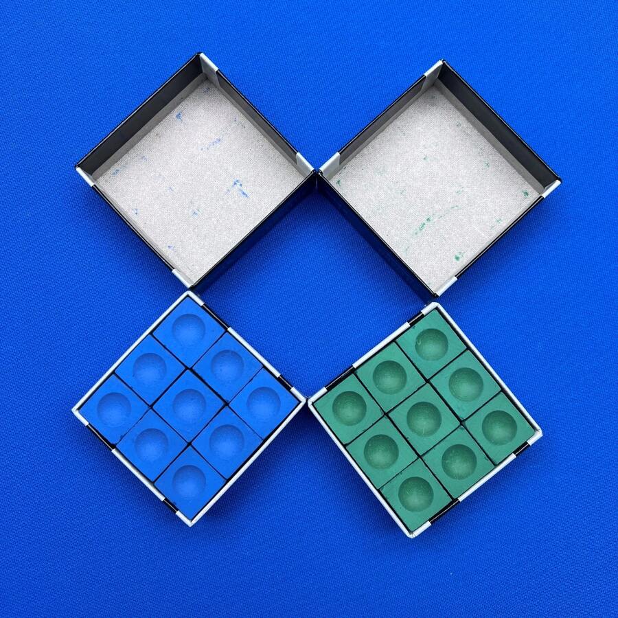 8000 Grit Oil-Based Snooker Chalk, 9pcs/Box, 18A Nano Fine Powder, Anti-Slip, Long-Lasting, Powerful Spin Control, Recommended By Professional Players