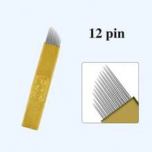 20/50/100pcs Disposable Eyebrow Microblading Needles,Lip Tattooing Microblades Permanent Makeup Blades For Single Use Only - Blue - View 31