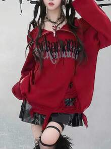 Women Cardigans - Burgundy - View 3