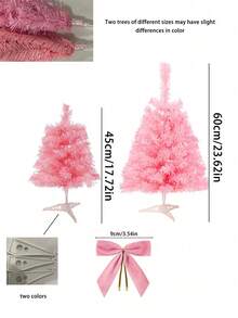 1Pc Pink Artificial Christmas Tree,Easy Assembly Artificial Holiday Xmas Tree With Sturdy Metal Stand,Quick Assembly Folding System, Xmas Tree For Christmas Parties Decoration Home, Office, Shop Decoration, New Year Decoration - Pink - View 7