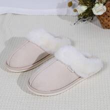 【毛绒内里】舒适简约的女士拖鞋，采用毛绒内里和柔软的EVA鞋底，四季皆宜，休闲百搭。时尚家居拖鞋，保暖防滑，舒适的情侣绒毛拖鞋，轻便的卧室拖鞋，适合居家/办公穿着，尤其适合冬季。女士拖鞋防滑耐磨，加厚毛绒内里，穿着更舒适。 - 彩色 - 查看 14