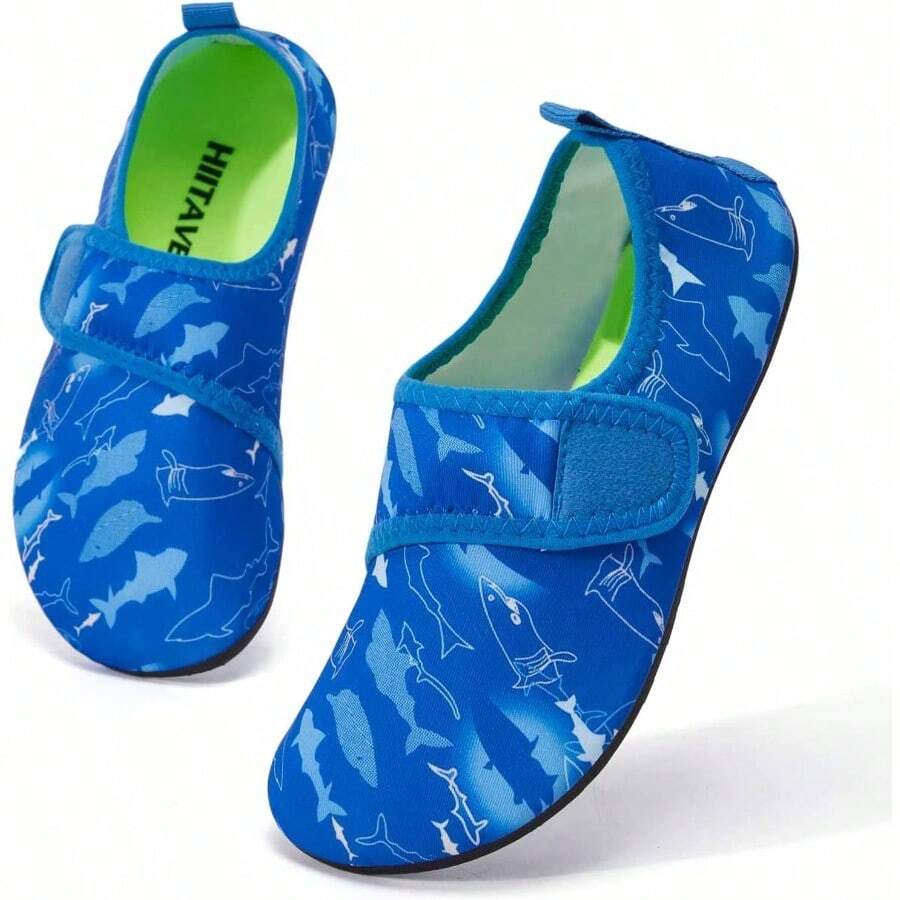 HIITAVE Zapatos de Agua para niños Antideslizantes para Nadar Descalzo Secado rápido Calcetines de Piscina para niños y niñas - TpSkyShark - Ver 1
