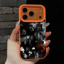 Butterfly English word for Man woman patterned Simulated leather anti slip and anti fall TPU phone case, Designed to Fit for  models 17, 16, 15, 14, 13, 12, 11, X, XS, And others. Christmas and Thanksgiving gifts for friends and family., - オレンジ - チェックする 4