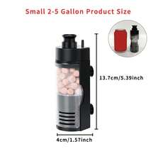 Small Aquarium Bio Sponge Filter Wall Mounted Small Filter Quiet Mini Fish Tank Filter For Breeding Fry Betta Shrimp Tank 2-10 Gallon (Small) - Black - View 14