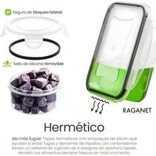 , Contenedores para Alimentos, Juego de Recipientes Hermeticos con Tapa, De Plastico, Etiquetas de Pizarrn y Marcador, Organizacin y Almacenamiento de Cocina 24 Contenedores - 12 Contenedores - Ver 5
