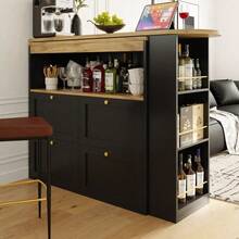 Bar Tables - Black + MDF - View 4