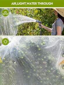 Großes Obstbaumnetz, Zugschnur Pflanzenschutznetze mit Mesh, Polyester Schädlingsbarriere für Obst, Gemüse, Trauben, Mangos, Vogel-, Insekten- und Eichhörnchen-sicheres Gartennetz