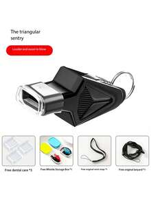 Upgraded High-Pitched Whistle, Suitable For Sports Teachers, Basketball, Soccer, Volleyball, Referee Whistles, Outdoor Sports, Life-Saving, Swimming Whistles; Purchase One Whistle And Receive Four Accessories Free Of Charge.