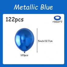 5/10/12 Inch Metallic Blue Party Balloon Arch Set, Blue Metallic Helium Shiny Thick Latex Balloons, Suitable For Birthday, Baby Shower, Graduation, Father's Day, Underwater World, Wedding Anniversary, Bachelorette Party, Gender Reveal Party Decoration - Metallic Blue - View 19