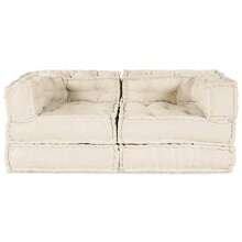 vidaXL 2-Teiliges Modulares Sofa, 70 X 70 X 56 Cm, Creme Stoff - Weiss - Übersicht 8