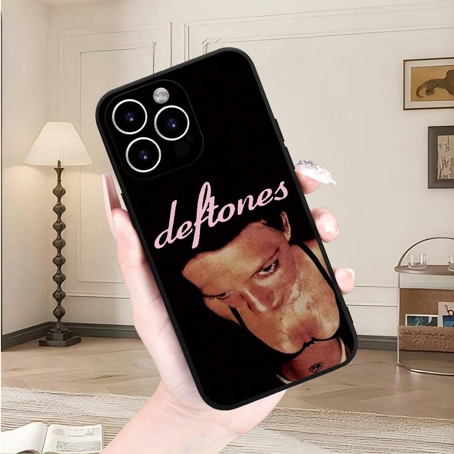 New Design Hot-Selling   Band Art Phone Case High-End Frosted Feel, Full Lens Protection, Anti-Shock, Anti-Fall, Anti-Fingerprint Mobile Phone Case Suitable For IPhone 17PROMAX/16/15/14/13/12/11/X/XR/XS/8/7/SE,Simple And Stylish Phone Case, Modern Aesthetics, Smooth Texture, Ultra-Thin Phone Case, Fashion Conscious Buyers, Technology Enthusiasts, Celebrity Limited Edition - 黑色 - 查看 1