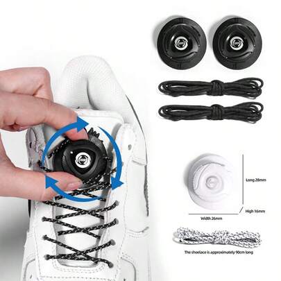 1 par sneakersnören elastiska snörningar utan knytband - kreativa lata snören snabba gummiskosnören