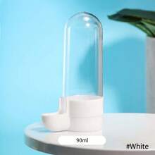 Bebedero de agua para pájaros de 90 ml con clip, dispensador de agua para mascotas, taza de beber, accesorios para jaulas de loros - Blanco - Ver 4