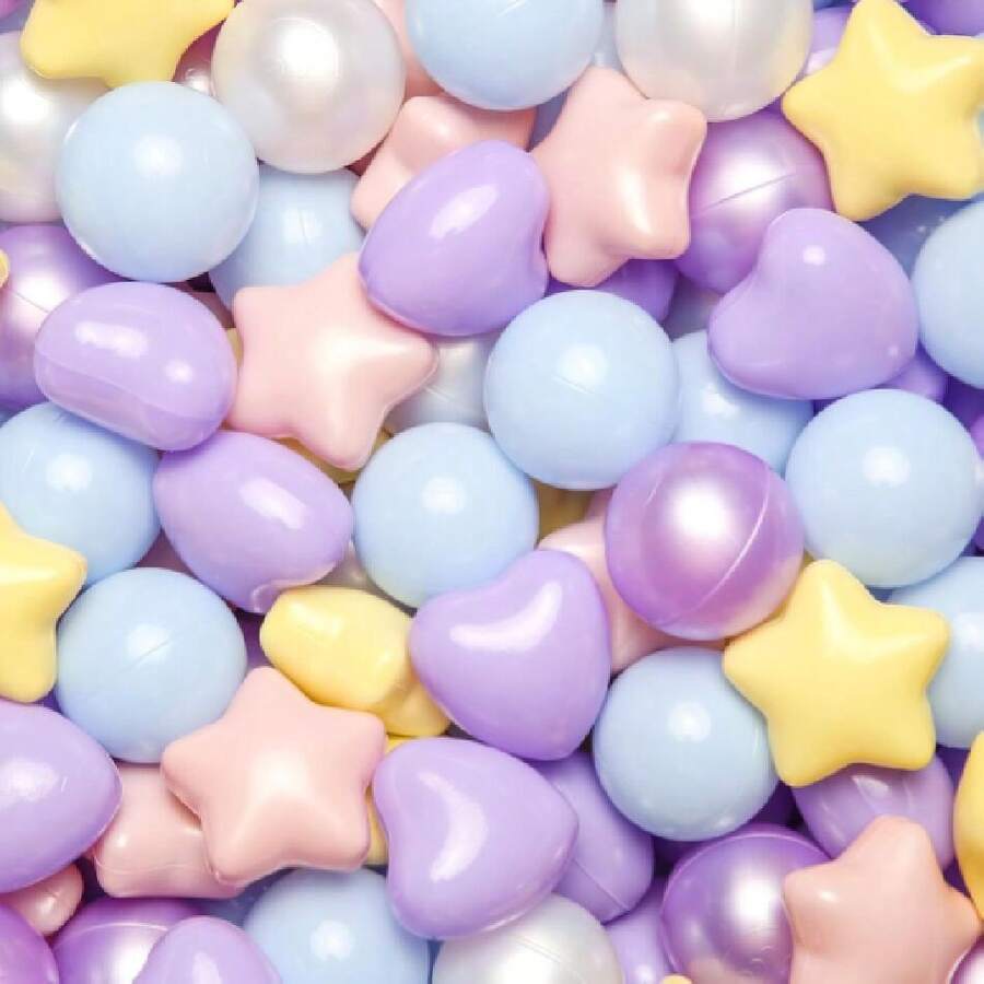 Star Ball Pit Balls For Ball Pit, Crush-Proof Colorful Play Plastic Balls For Christmas Party Dr Giant Friendship Bracelet Banner,26390426 - 黃色 - 查看 1