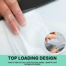 900 de buzunare pentru cărți de joc, față-verso, 9 buzunare transparente din plastic pentru cărți de joc, pentru Skylanders, cărți de baseball, mini fotografii, compatibile cu dosare cu inele 3/11, cadou excelent pentru Halloween sau Crăciun - transparent - Vizualizare 6