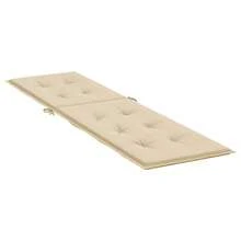 vidaXL Liegestuhl-Auflage Beige (75+105)X50x4 Cm - Beige - View 4