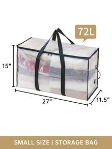 1个/2个/3个/4个装 新款高品质被褥收纳袋，户外搬家打包袋，大容量防尘防潮可折叠提手袋，适用于收纳衣物、床上用品、玩具、枕头、毯子、被褥、换季物品
